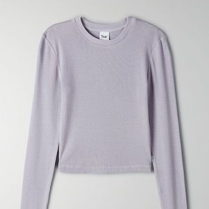 Aritzia Tna Ribbed Cropped Longsleeve NWOT